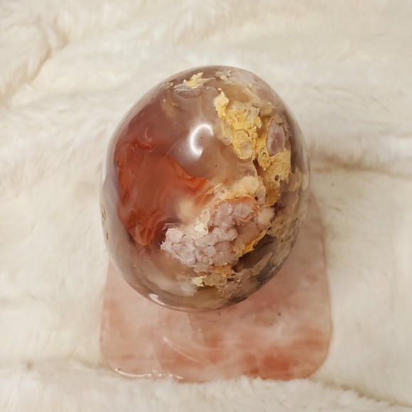 Large Sakura Flower Agate Egg - Picture 6 of 14